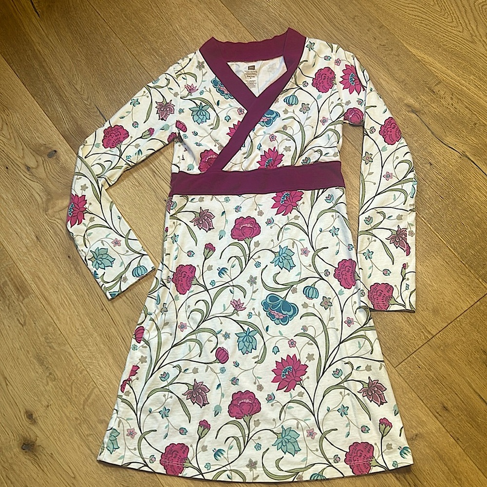 Tea long sleeve 100% cotton dress size 8